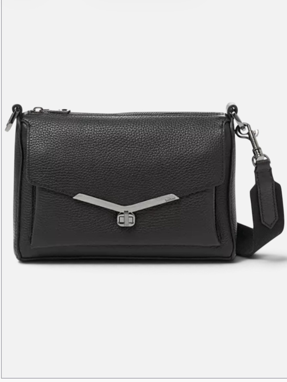 Botkier Valentina Black Leather Crossbody Bag